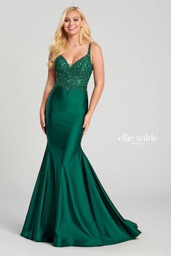 emerald green flare dress