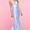 light blue mikado mermaid prom dress