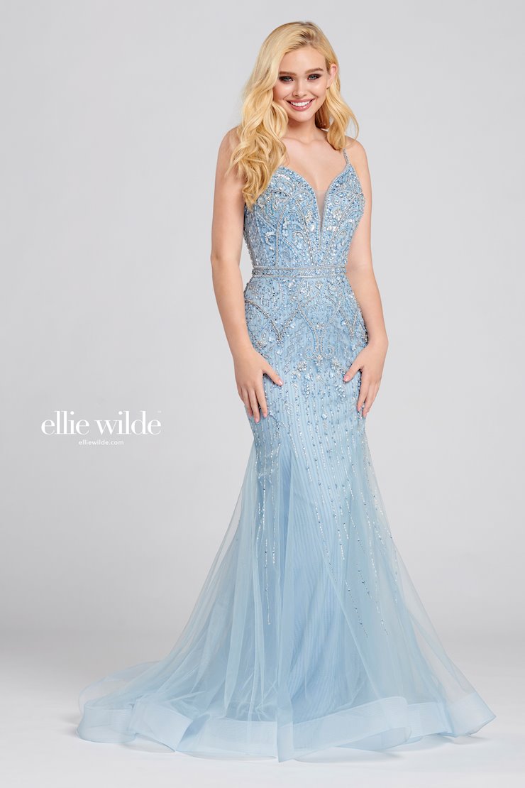 ellie wilde light blue prom dress