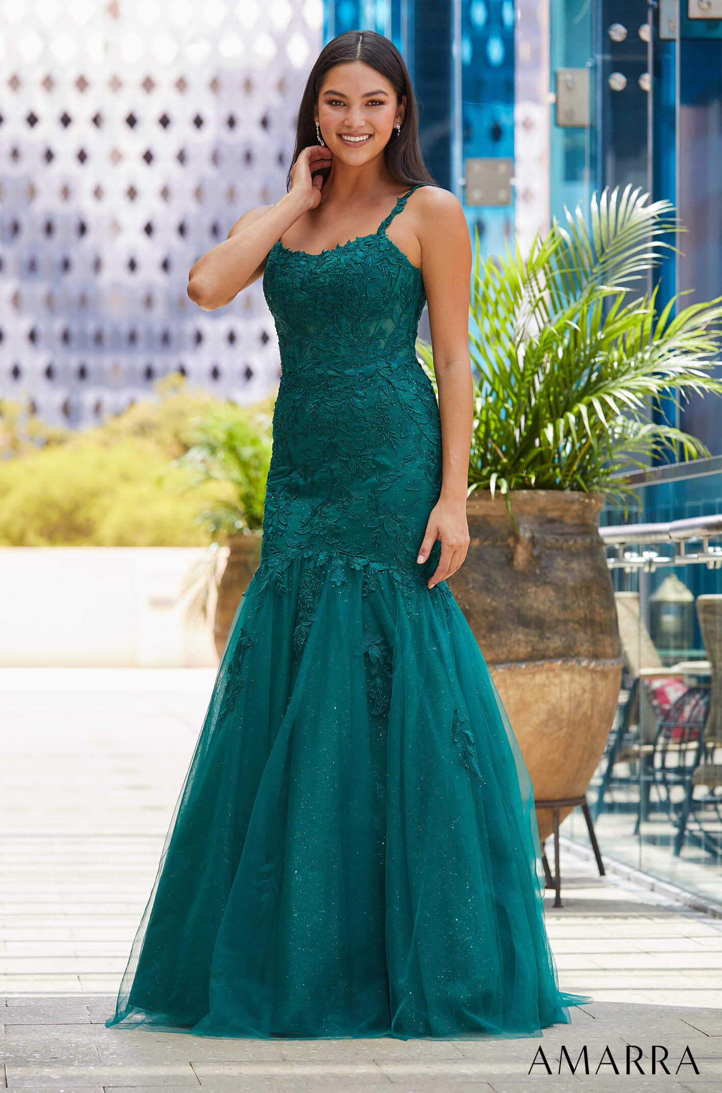 Graceful Lace Mermaid Style Prom Dress Amarra Prom Dress