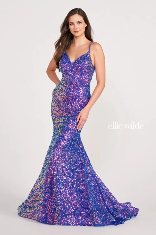 Ellie Wilde Sequin Grad Dress EW119060